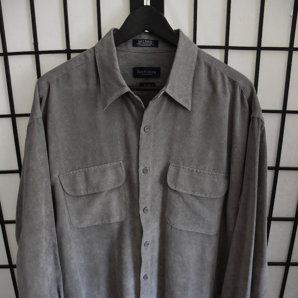 Van Heusen Men's Soft Suede shirt 16 - 16-1/2